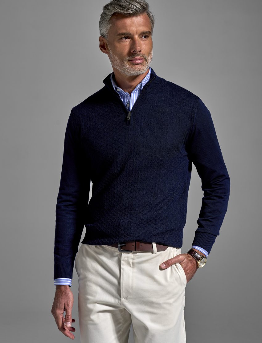 Men's Extrafine Merino Half-zip Sweater
