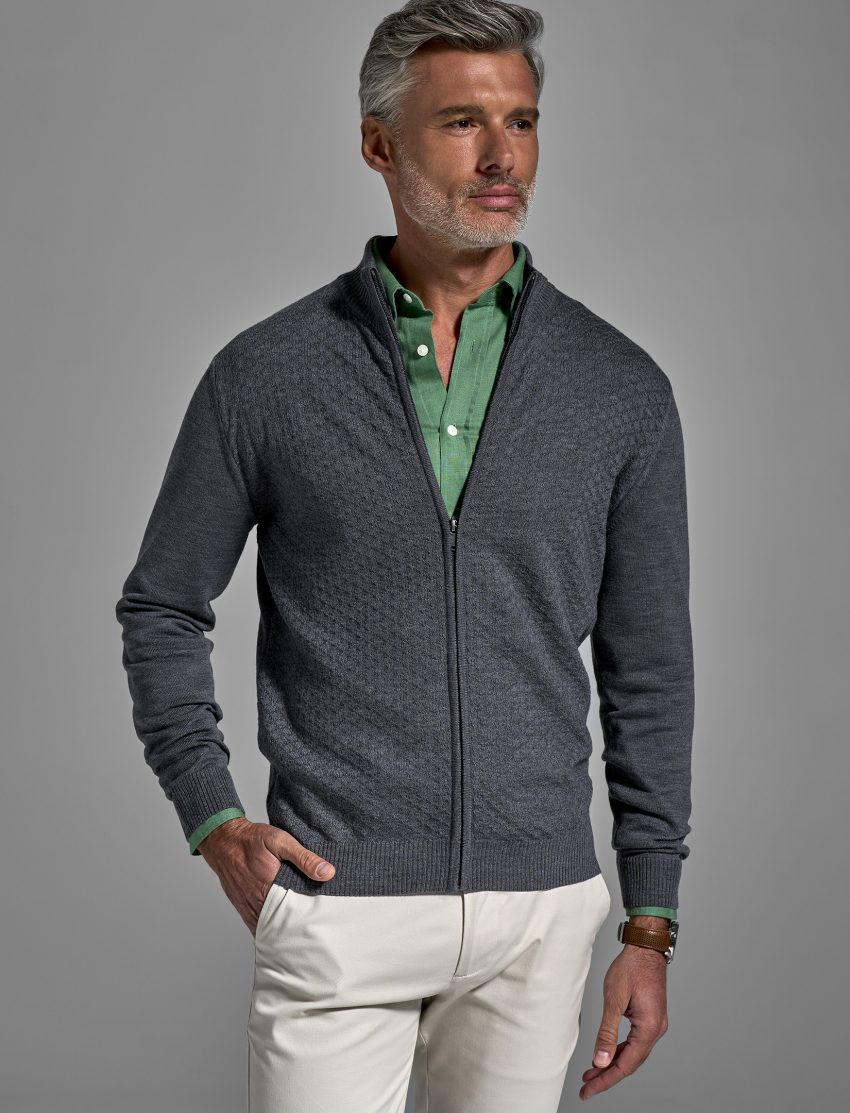 Men's Extrafine Merino full-zip cardigan