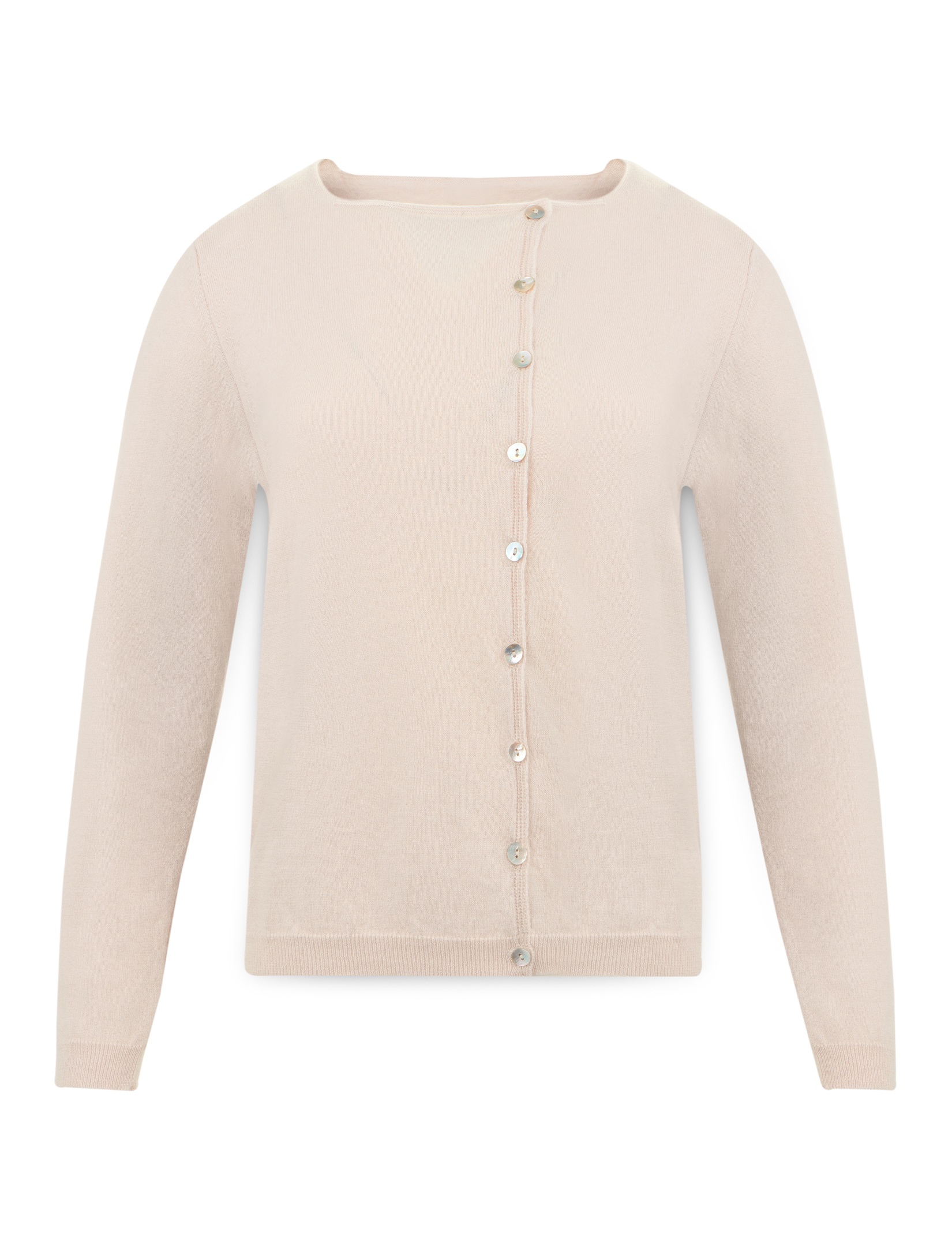 Women's merino wool cardigan with asymmetric buttonline