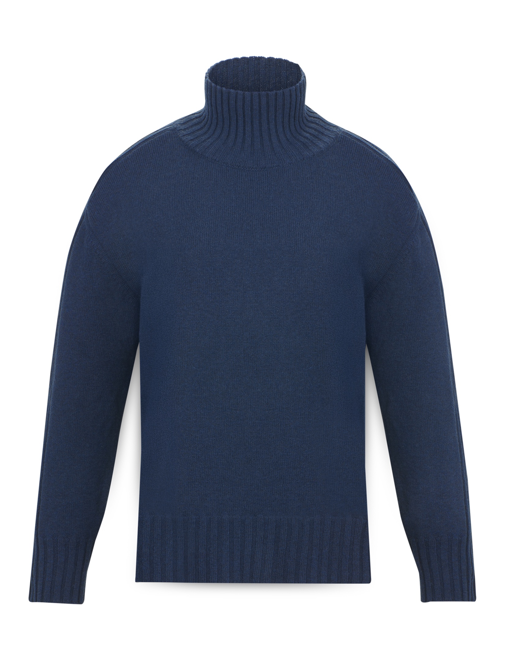 Women's wool turtleneck with a stand-up collar