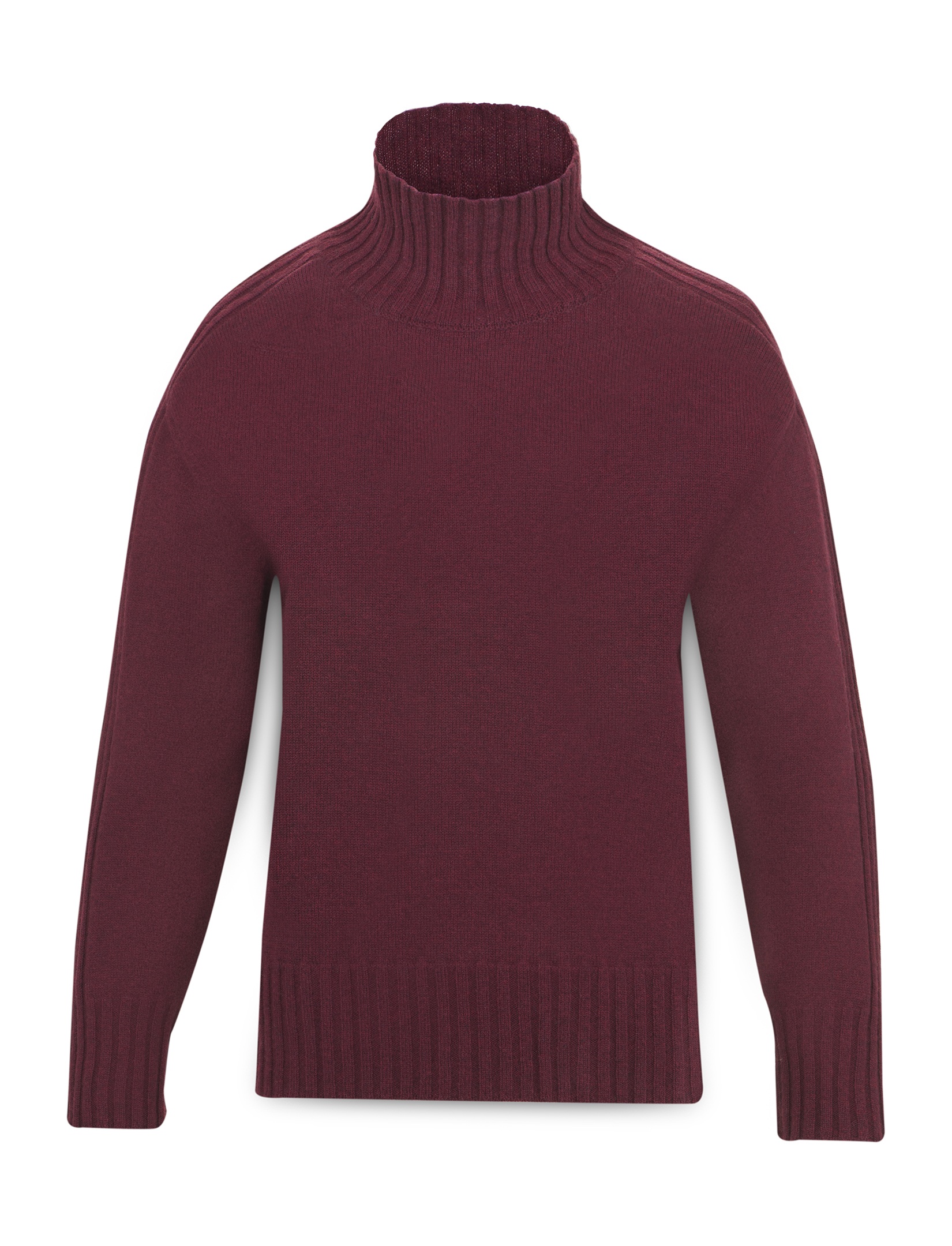 Women's wool turtleneck with a stand-up collar