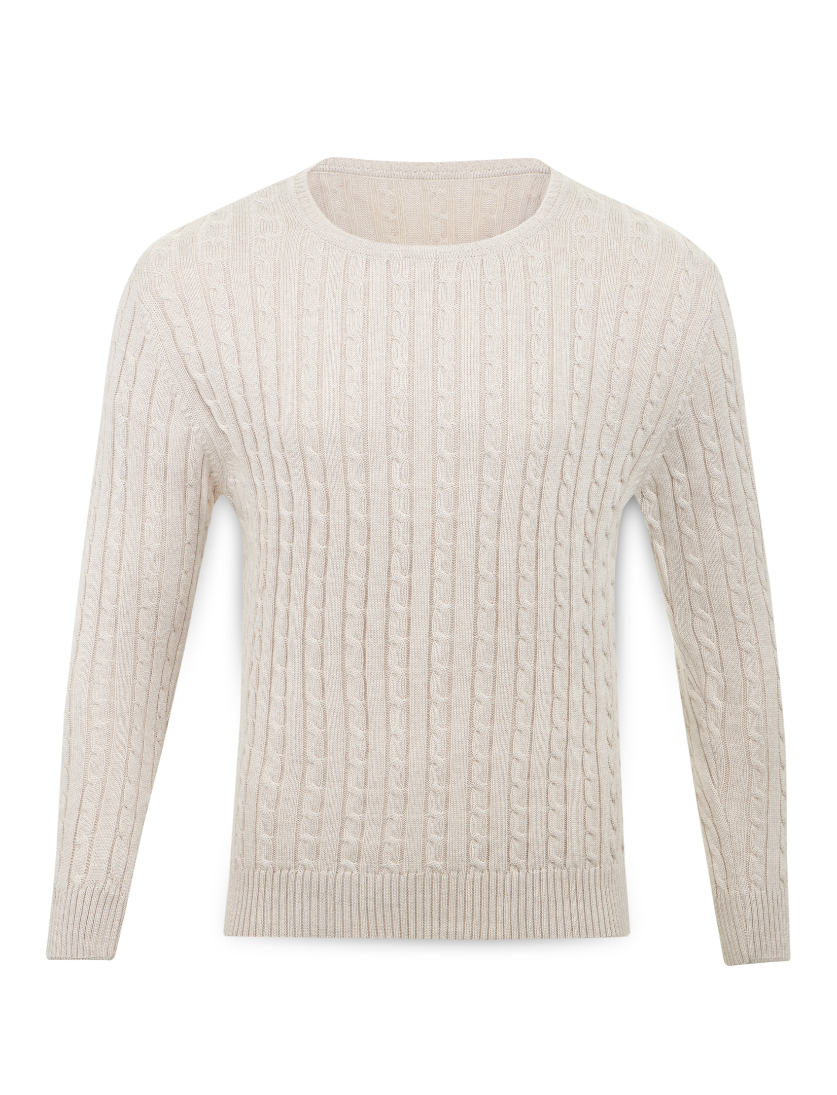 Men's Extrafine Merino Sweater with Cables