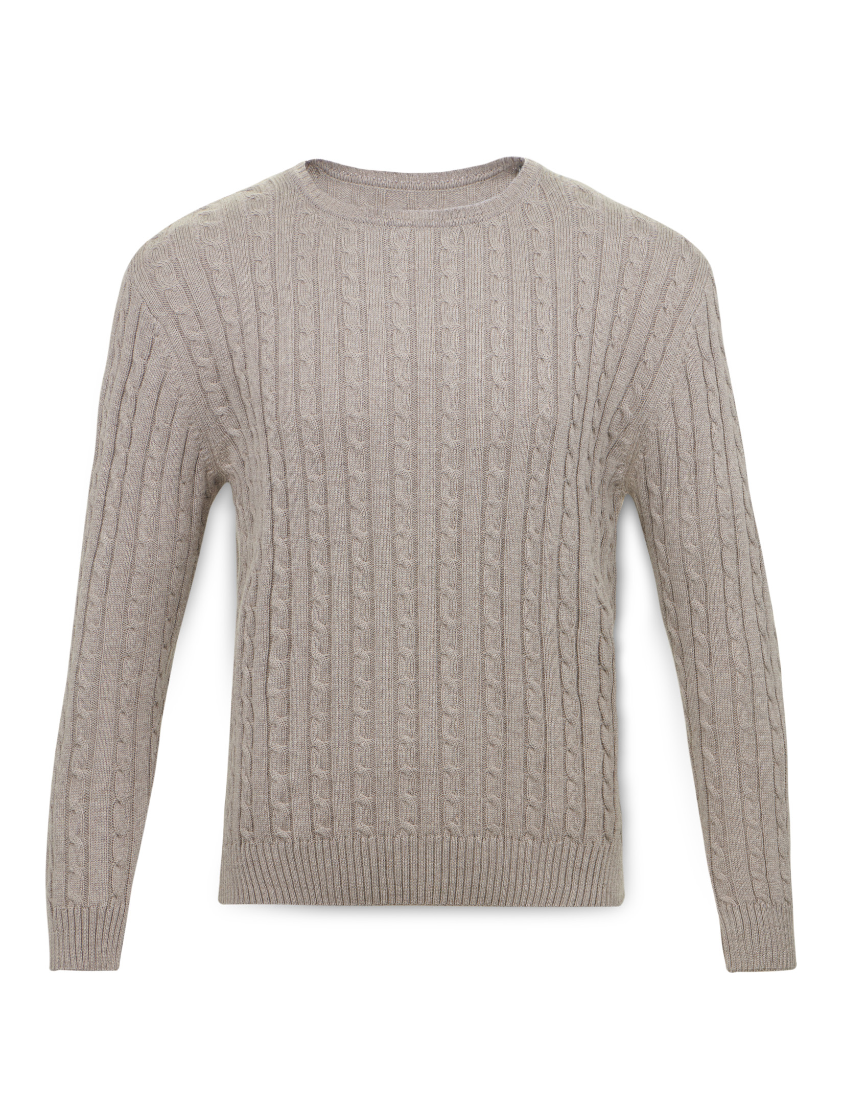 Men's Extrafine Merino Sweater with Cables