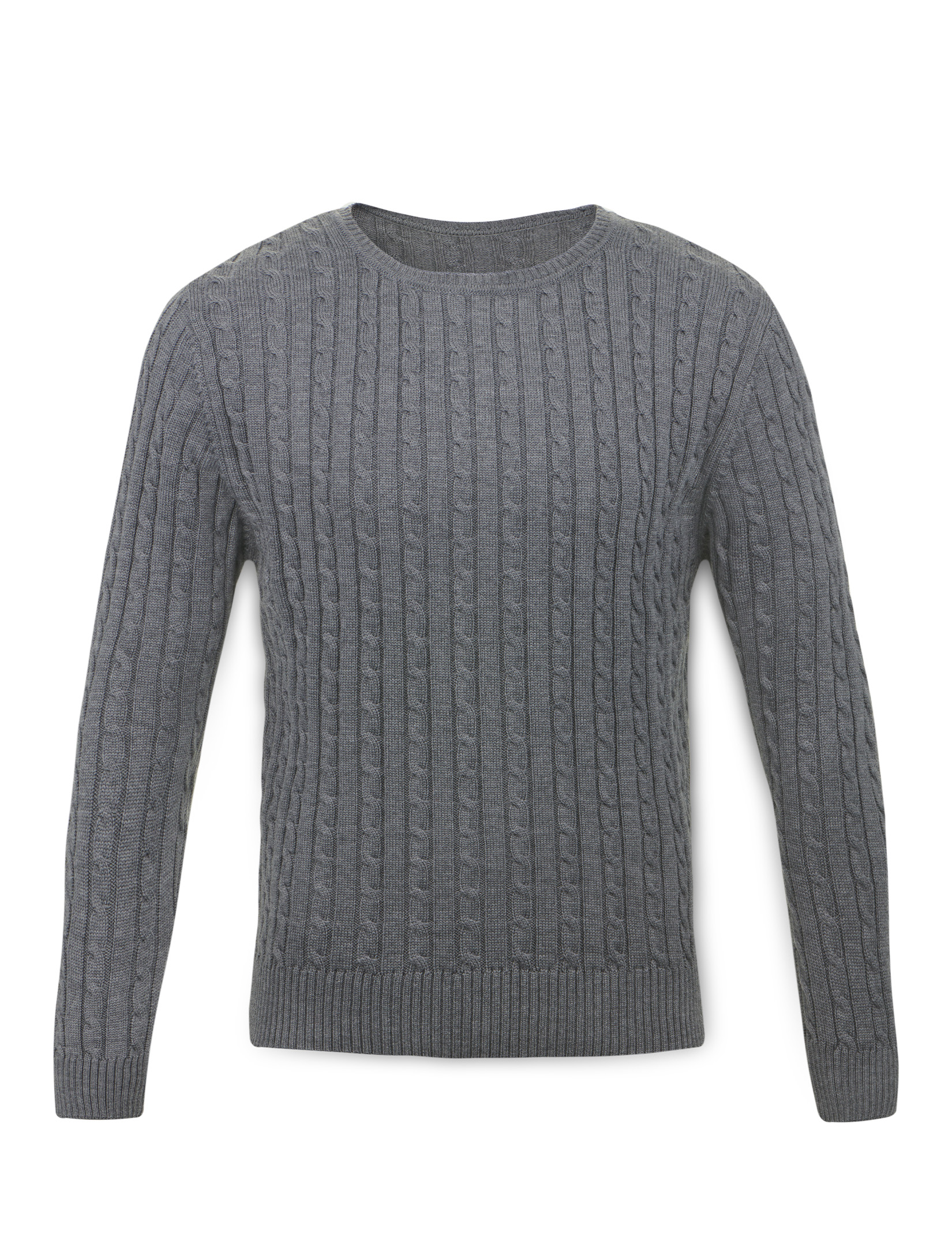 Men's Extrafine Merino Sweater with Cables