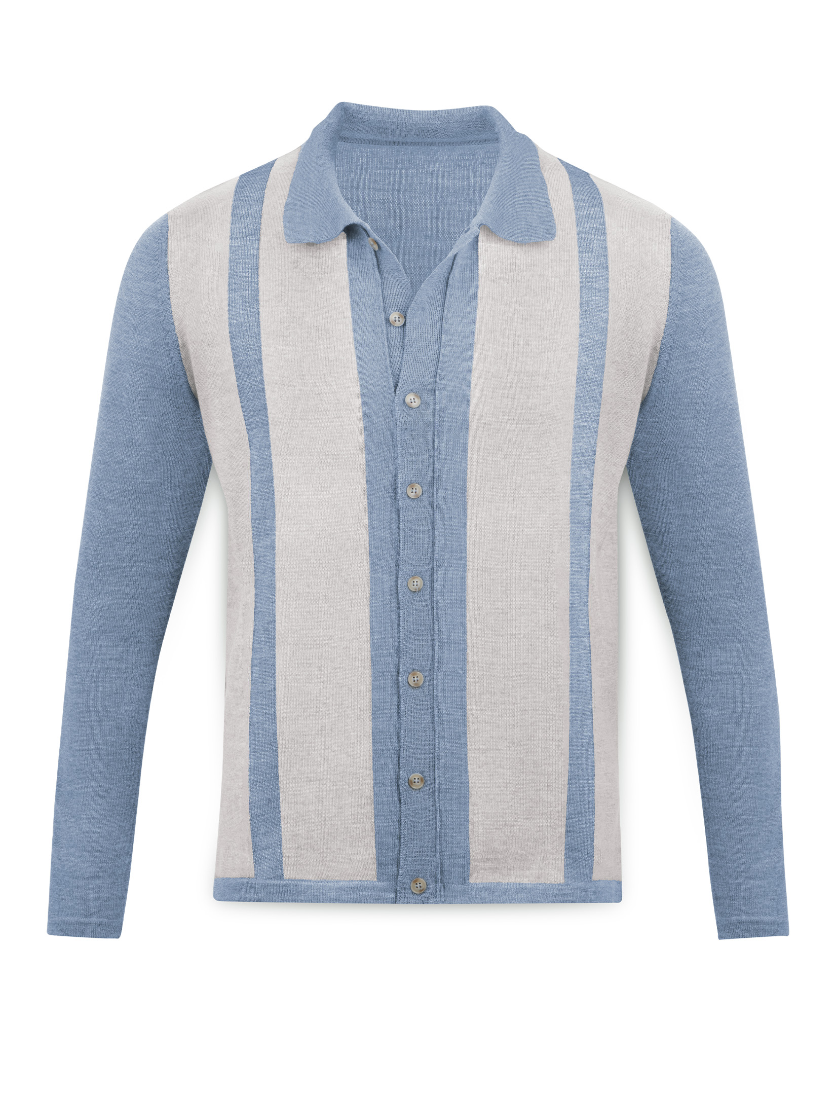Men's Extrafine Merino Cardigan with Collar