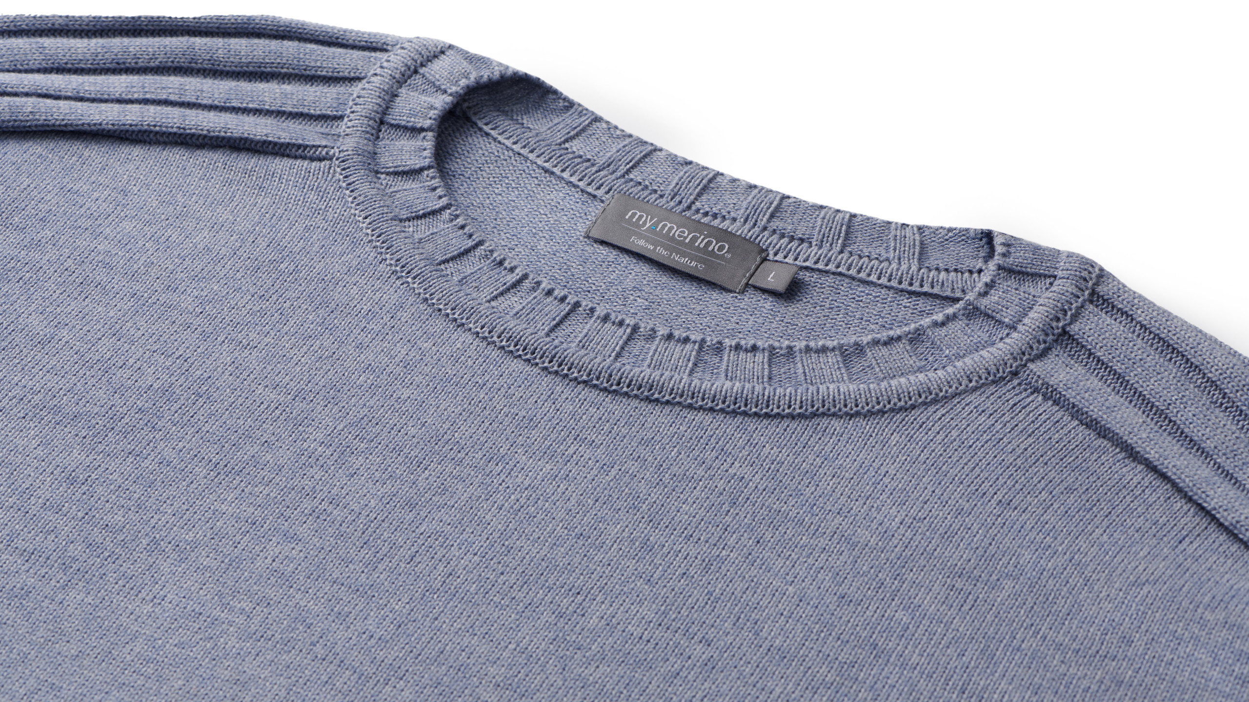 Men’s Chunky Raglan Crew Neck Sweater – Cotton Cashmere Blend - Image 5