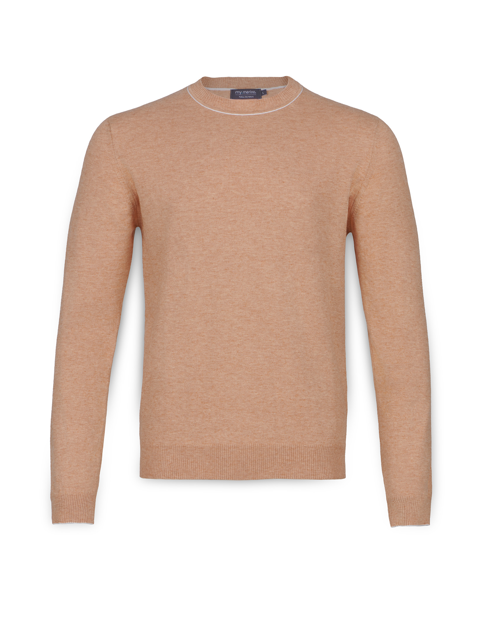 Men’s Classic Crewneck – Lightweight Knit, Cotton Cashmere Blend - Image 2