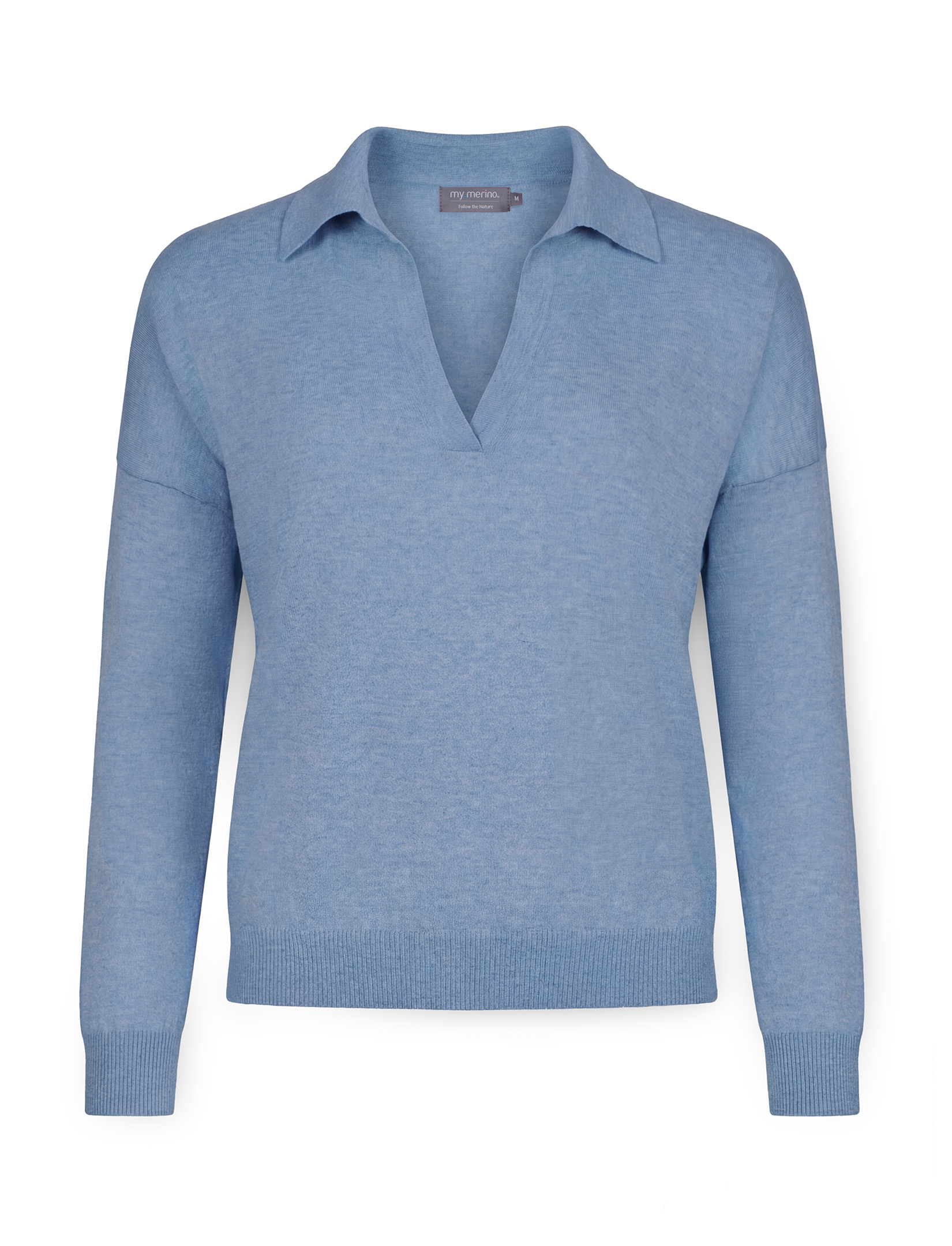 Women’s Boxy Polo, Cotton Cashmere Blend