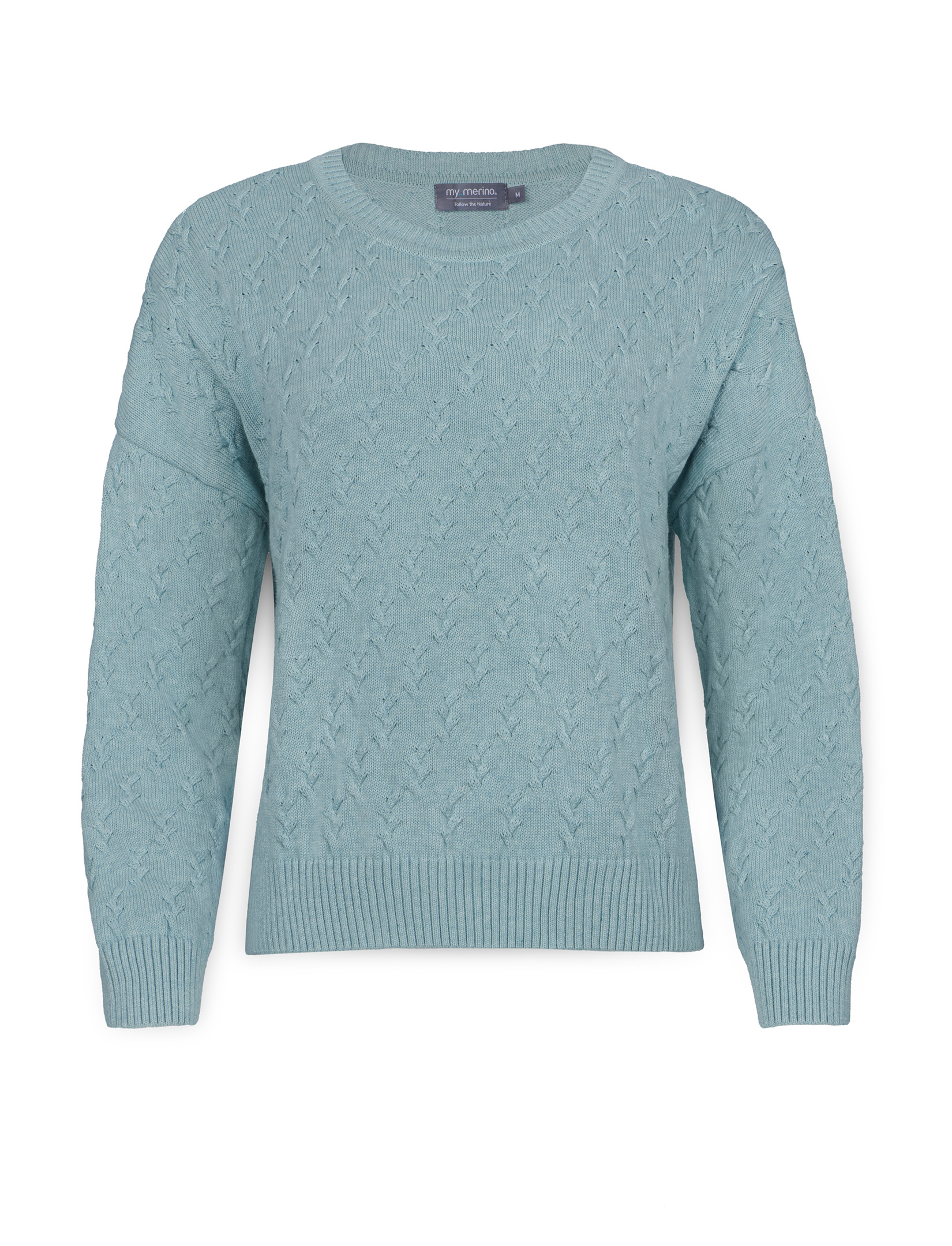 Women’s Cable Knit Sweater – Boxy Oversize Fit – Cotton Cashmere Blend