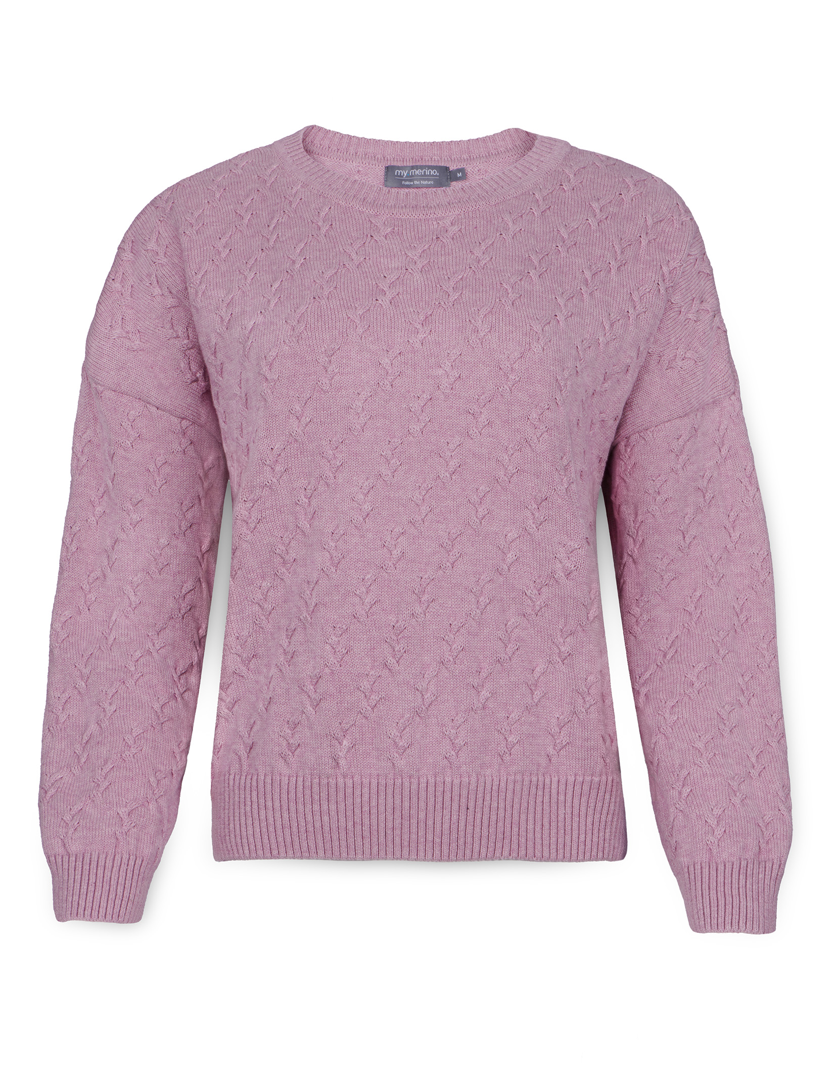 Women’s Cable Knit Sweater – Boxy Oversize Fit – Cotton Cashmere Blend