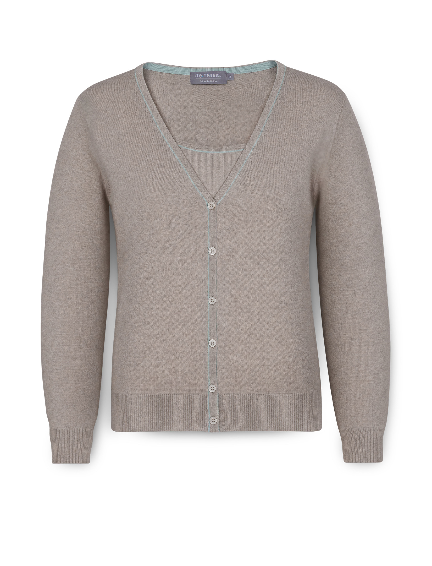 Lightweight Cardigan & Top, Cotton Cashmere Blend