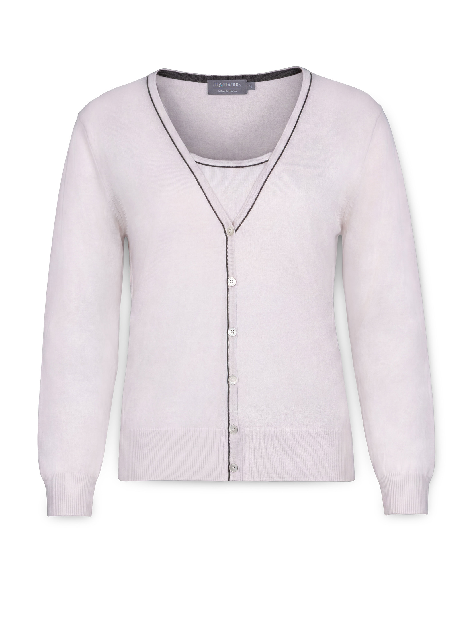Lightweight Cardigan & Top, Cotton Cashmere Blend