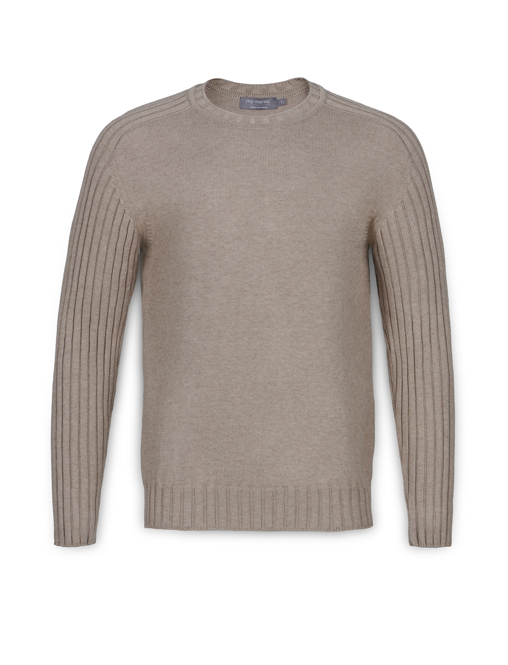 Men’s Chunky Raglan Crew Neck Sweater – Cotton Cashmere Blend