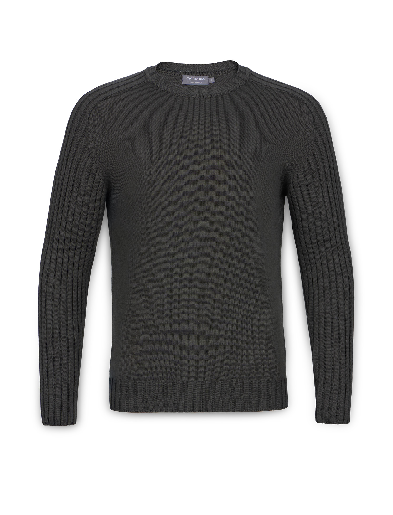 Men’s Chunky Raglan Crew Neck Sweater – Cotton Cashmere Blend