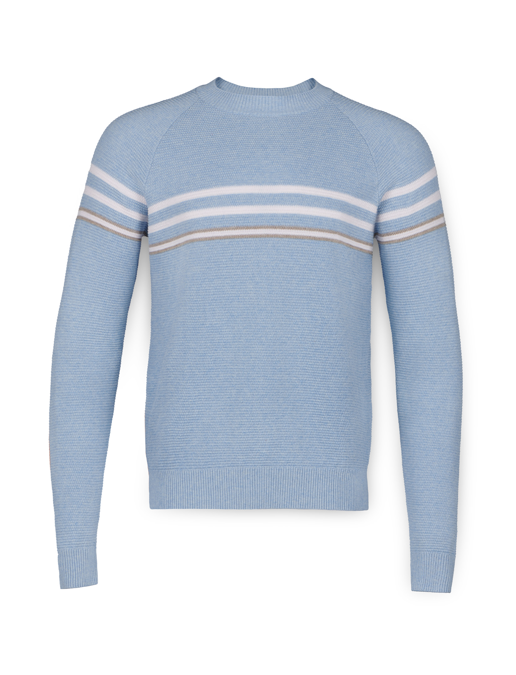 Men’s Textured Luxury Crewneck – Cotton Cashmere Blend