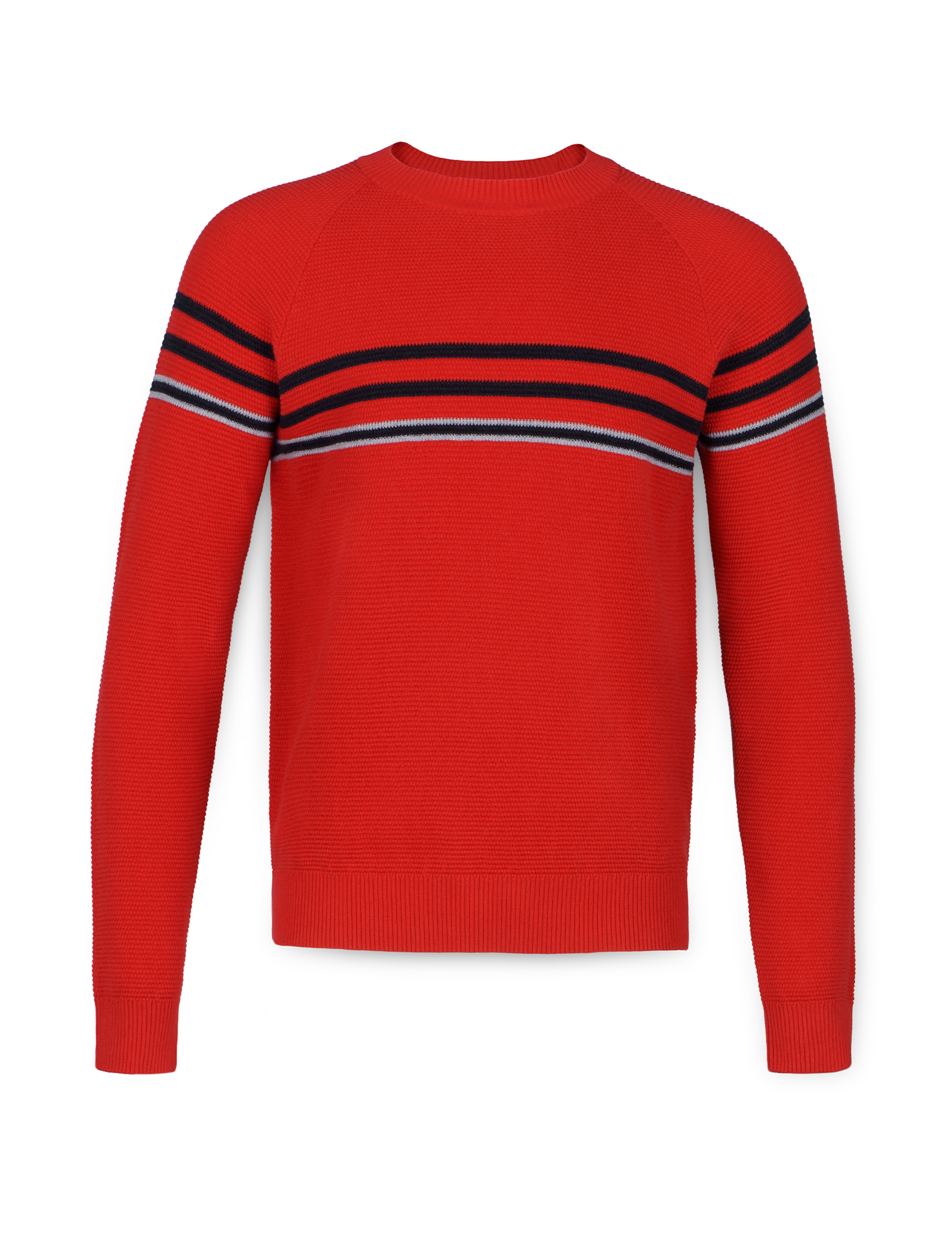 Men’s Textured Luxury Crewneck – Cotton Cashmere Blend