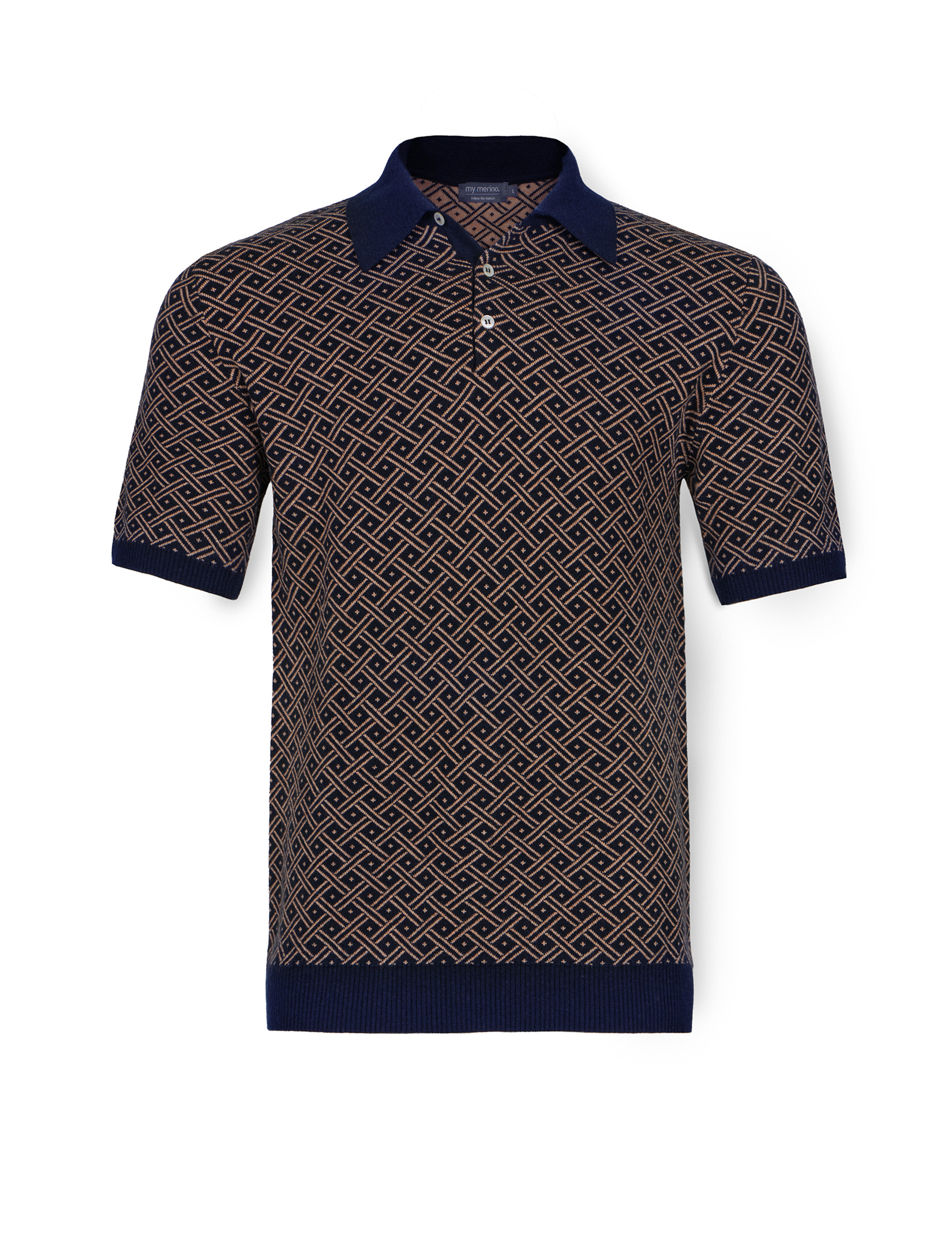 Men’s Cotton Cashmere Vintage Polo – 70s Retro Style