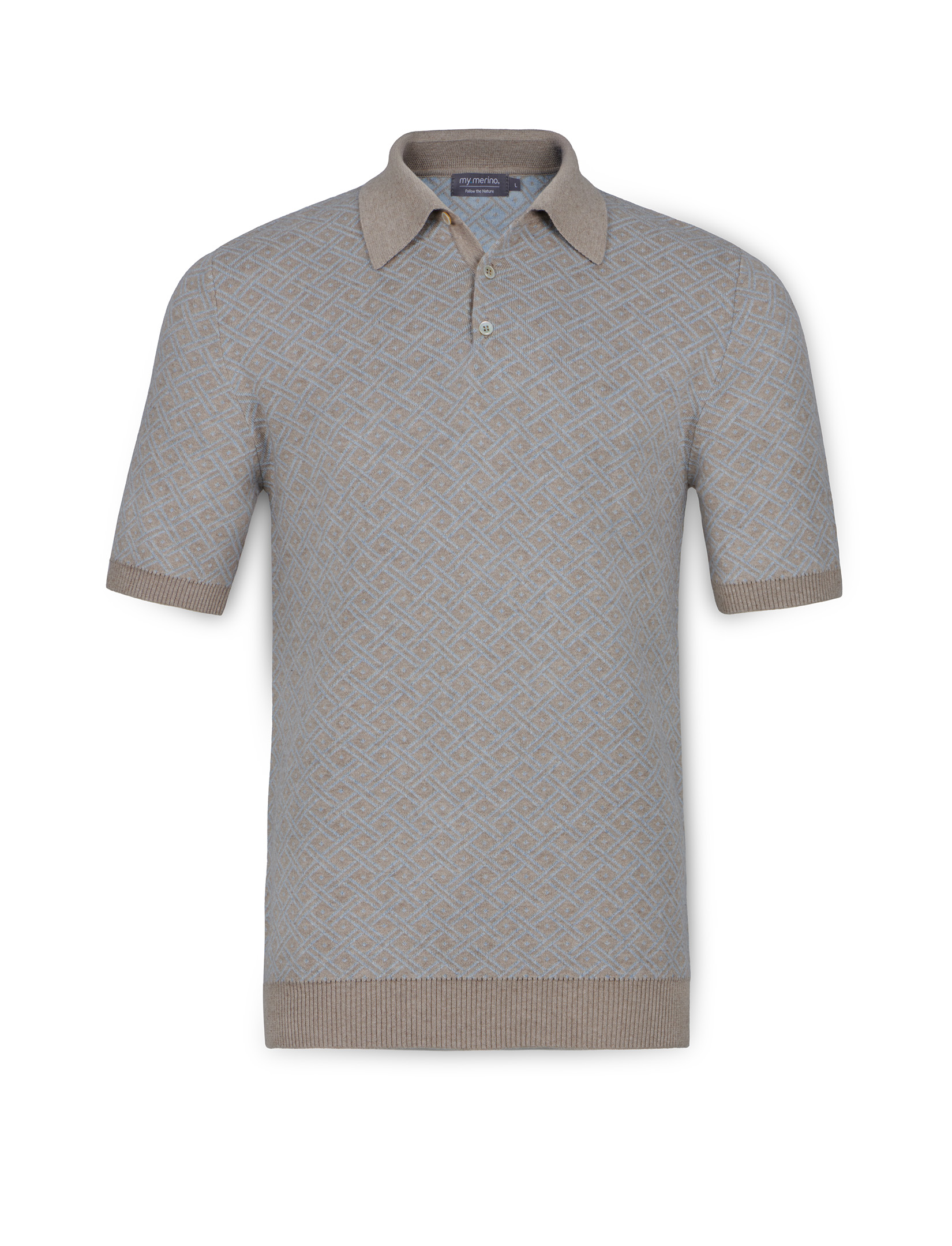 Men’s Cotton Cashmere Vintage Polo – 70s Retro Style